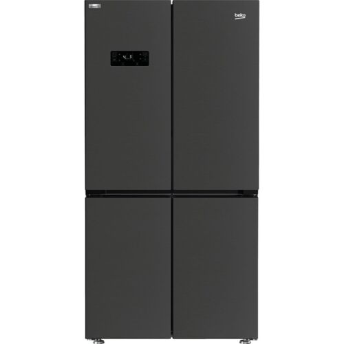 Beko GNE446224DVPZ 91cm American Fridge Freezer Black Steel E Rated