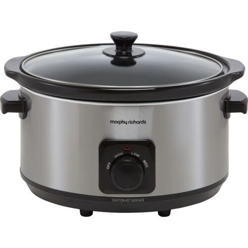 Morphy Richards 461013 Slow Cooker 6.5 Litres 290 Watt Brushed Stainless Steel